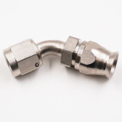 Hose End: -6AN x 45° TFE Reusable (Steel) - 100-4506S