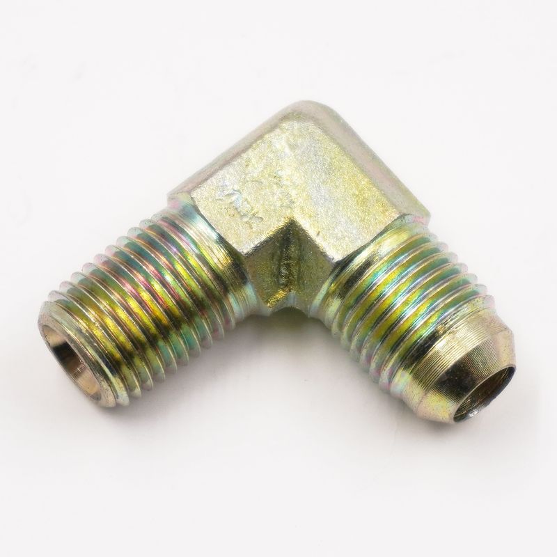 Adapter: 90° x -6 x 1/4 NPT -  Steel - 822-06S