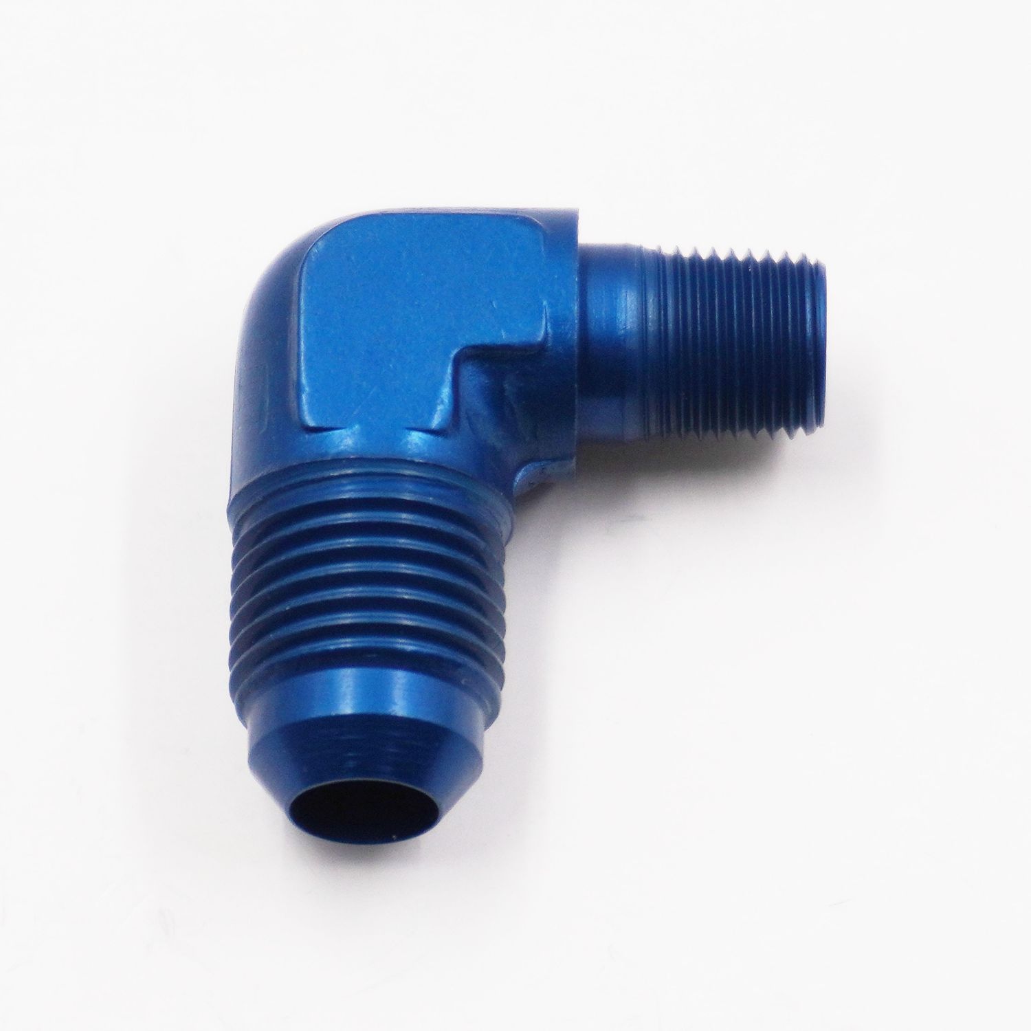 -6 AN x 1/8&quot; NPT x 90° (Aluminum/Blue) - 822-06-02D