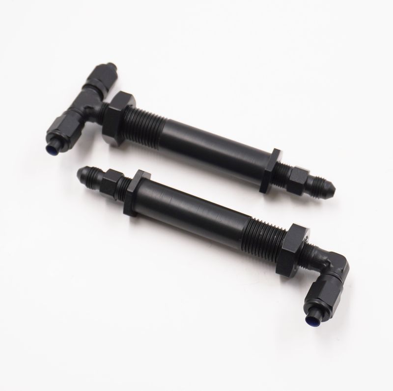 Pure Stealth 2&quot; to 2 1/2&quot; Stainless Steel Thru-Frame Conversion Kit With -3 AN Aluminum Fittings  - X2420