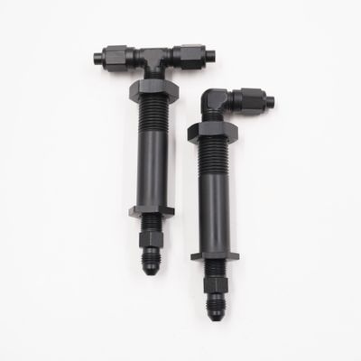 Pure Stealth 1 1/2&quot; to 2&quot; Stainless Steel Thru-Frame Conversion Kit With -3 AN Aluminum Fittings  - X2410