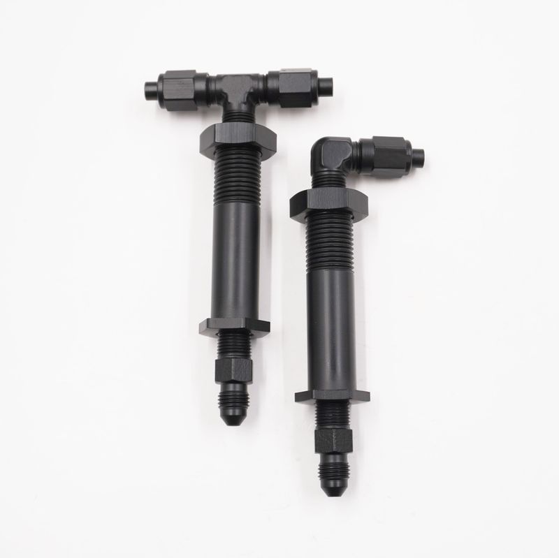 Pure Stealth 1 1/2&quot; to 2&quot; Stainless Steel Thru-Frame Conversion Kit With -3 AN Aluminum Fittings  - X2410