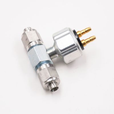 Low Pressure Brake Light Switch With -4AN Tee - (Stainless Tube Nuts &amp; Sleeves) - 1025J