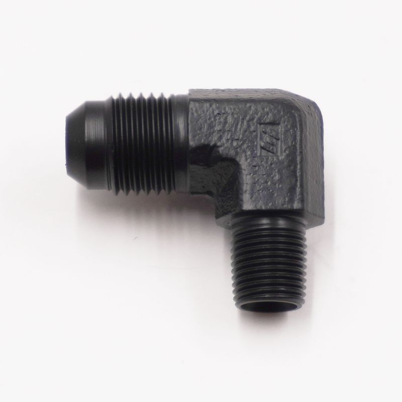 Pure Stealth Adapter: -6AN Male X 1/8&quot; NPT Male X 90° (Steel) - X822-06-02S