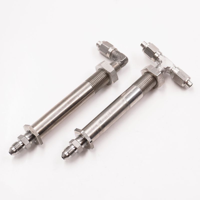 2 1/2&quot; to 3&quot; Stainless Steel Thru-Frame Conversion Kit With -3 AN Stainless Fittings - 2430J