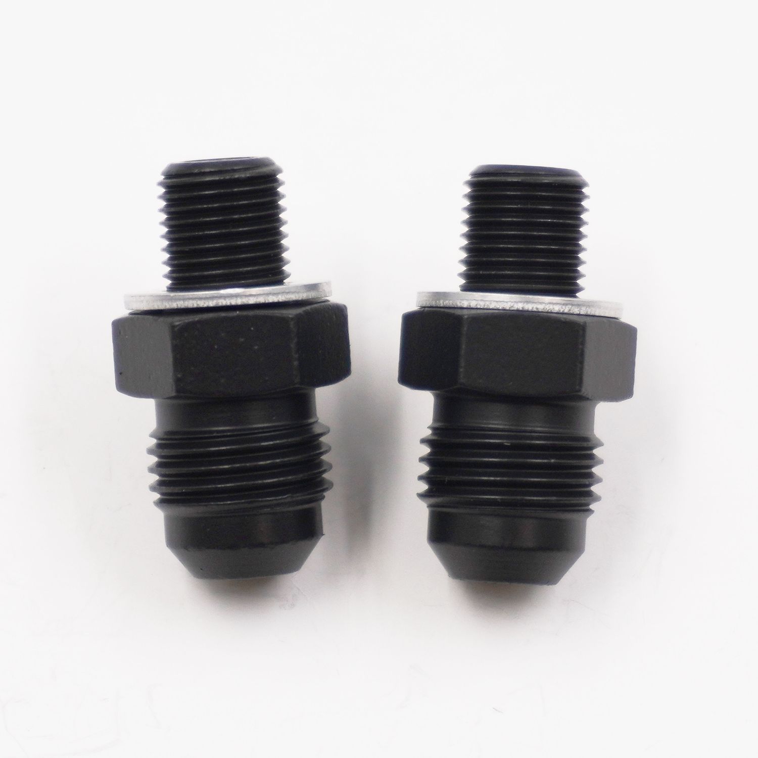 Pure Stealth Transmission Cooler Adapter Kit: 10MM - 1.0 x -6AN Male w/Crush Washers (Steel/Pcs) - X12080