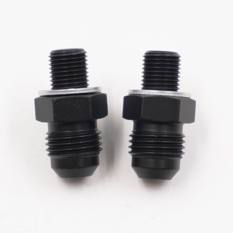 Pure Stealth Transmission Cooler Adapter Kit: 10MM - 1.0 x -6AN Male w/Crush Washers (Steel/Pcs) - X12080