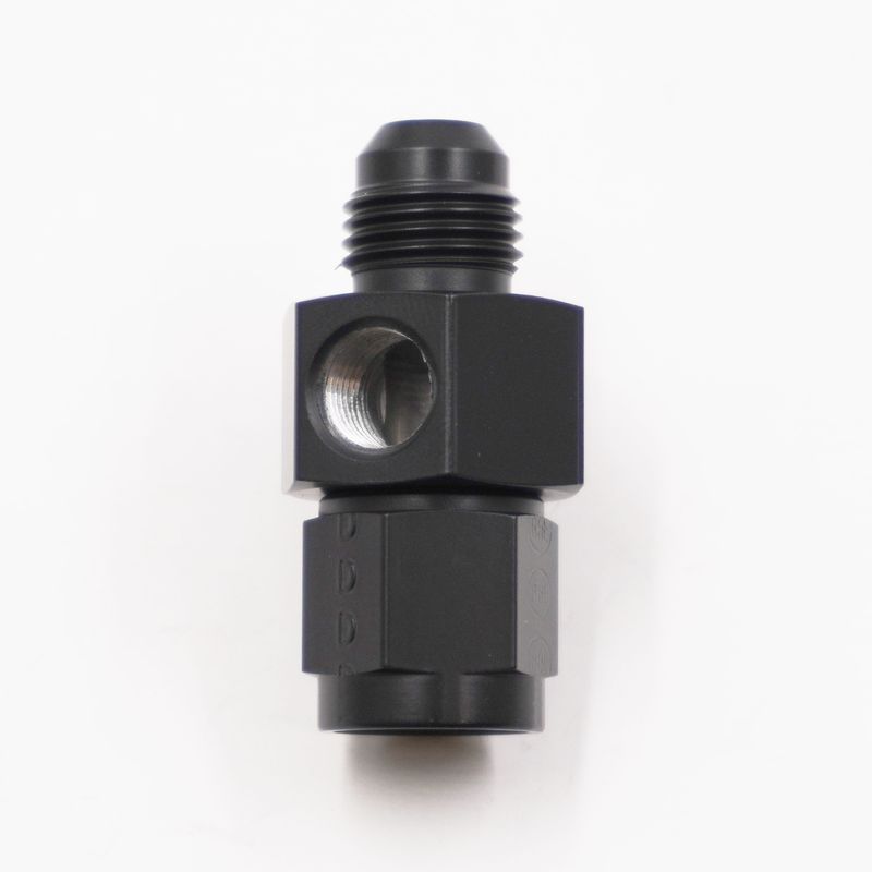 Pure Stealth Pressure Gauge Adapter: -6 AN Male x -6 AN Female x 1/8 NPT - X5320