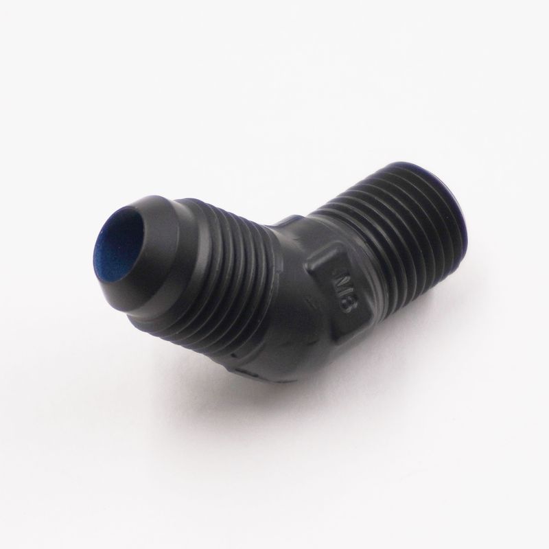 Pure Stealth Adapter: -6AN x 1/4&quot; x 45° (Aluminum) - X823-06D