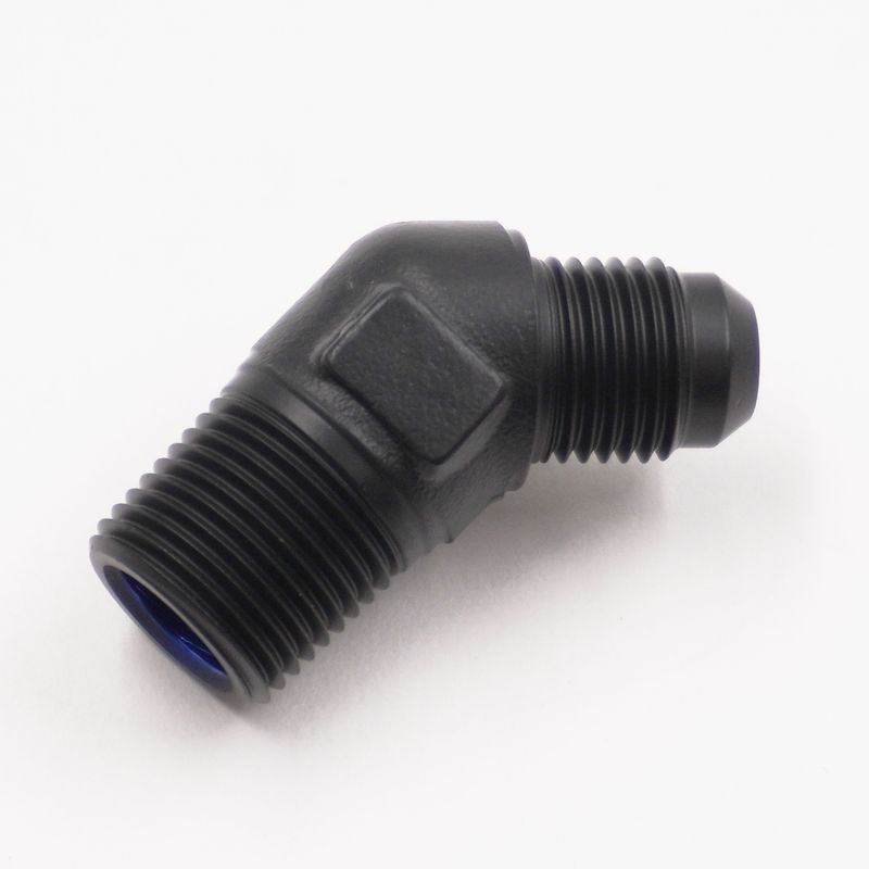 Pure Stealth Adapter: -6AN x 3/8&quot; NPT x 45° (Aluminum) - X823-06-06D