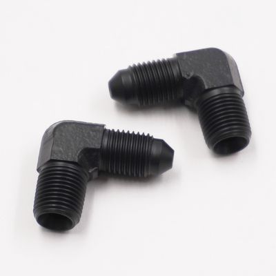 Pure Stealth  -3AN x 1/8&quot; NPT x 90° (Steel/Pair) - X2360S