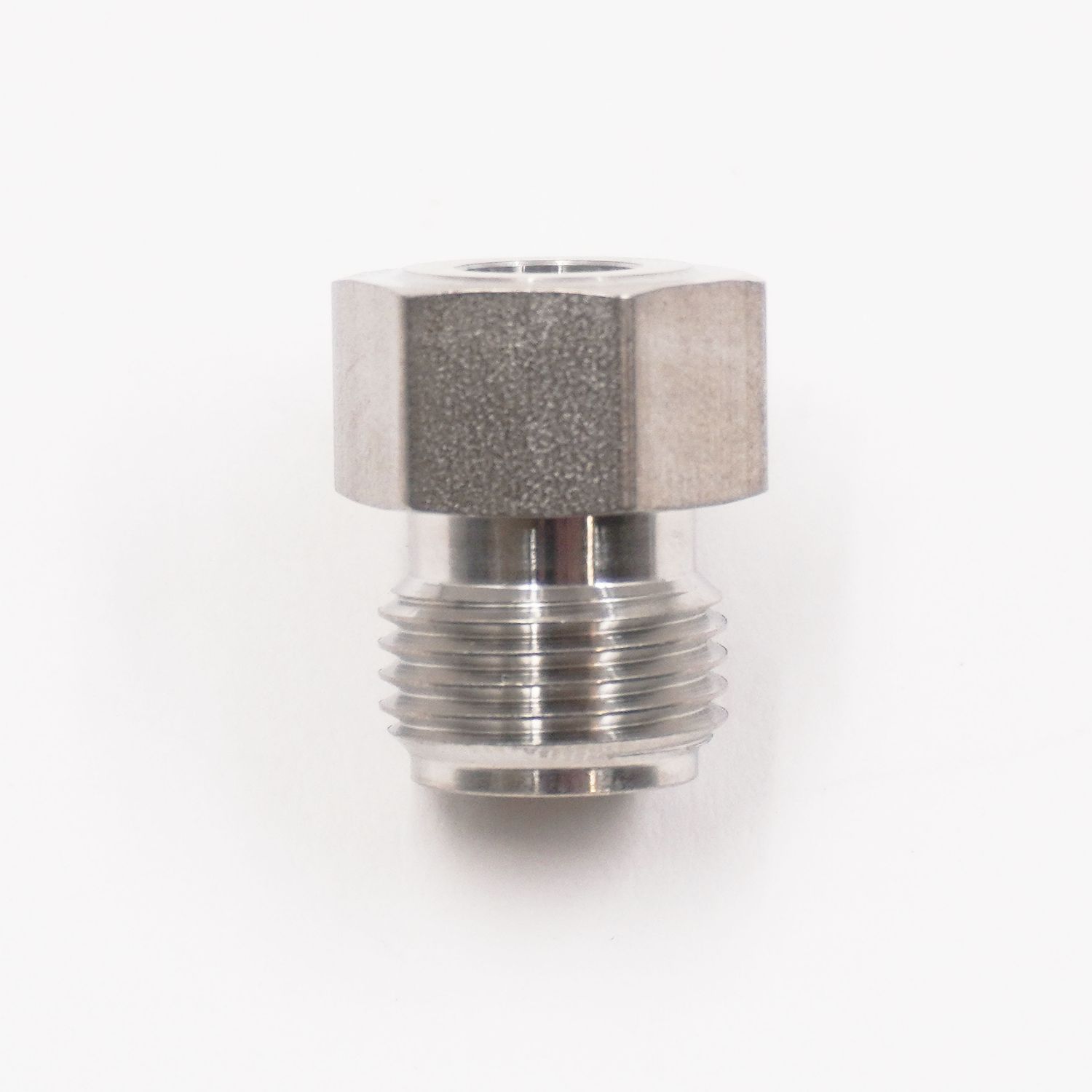 Stainless A/C Weld-On: #6 Male Nut With O-Ring to 5/16&quot; Tube - (Stainless Steel) - 15050
