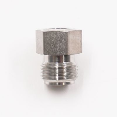 Stainless A/C Weld-On: #6 Male Nut With O-Ring to 5/16&quot; Tube - (Stainless Steel) - 15050