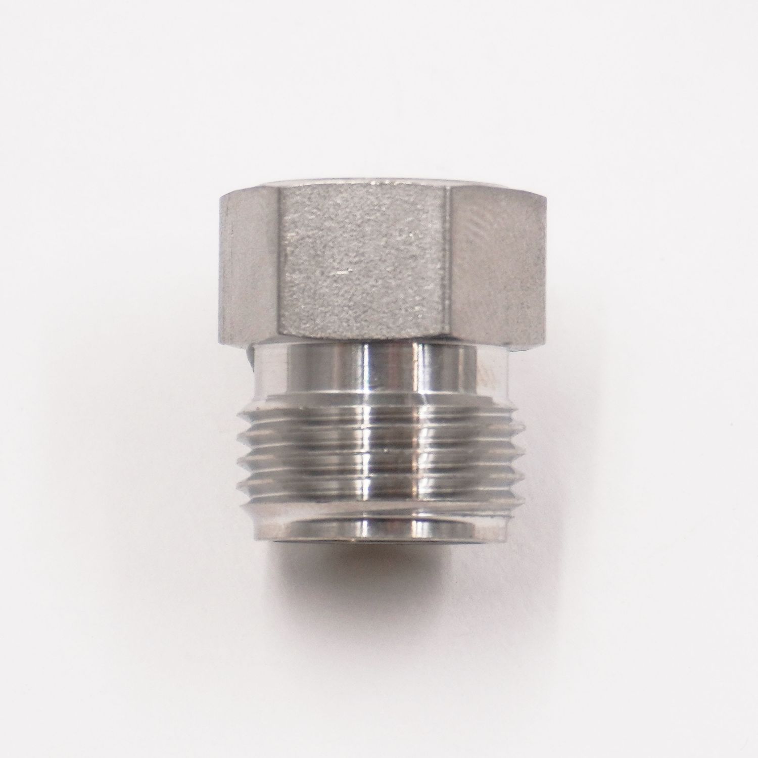 Stainless A/C Weld-On: #8 Male Nut With O-Ring to 3/8&quot; Tube - (Stainless Steel) - 15060