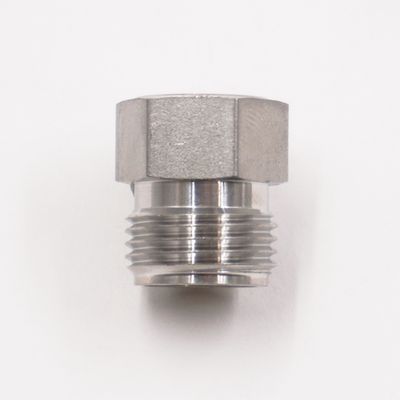 Stainless A/C Weld-On: #8 Male Nut With O-Ring to 3/8&quot; Tube - (Stainless Steel) - 15060