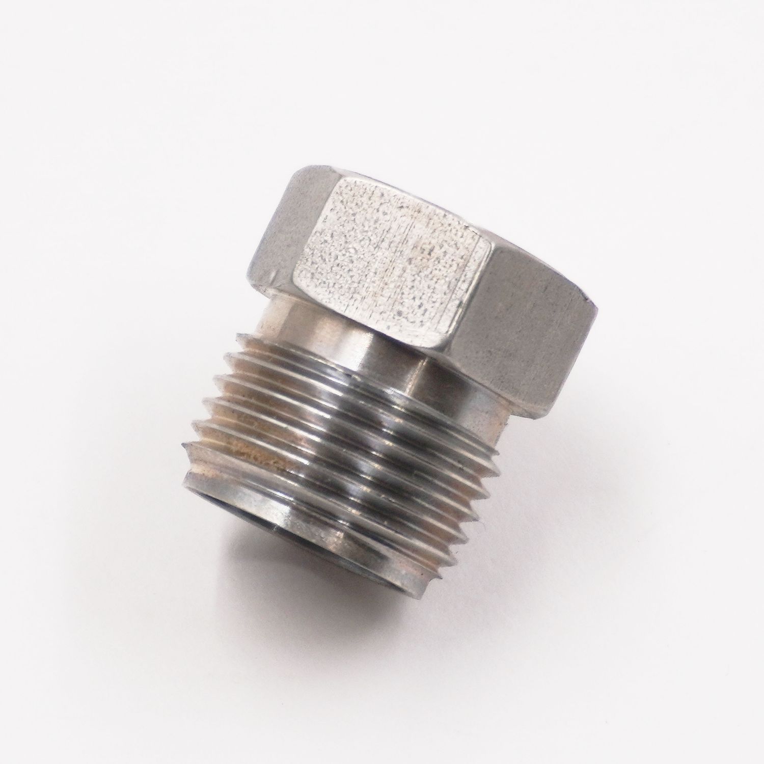 Stainless A/C Weld-On: #10 Male Nut With O-Ring to 1/2&quot; Tube - (Stainless Steel) - 15070