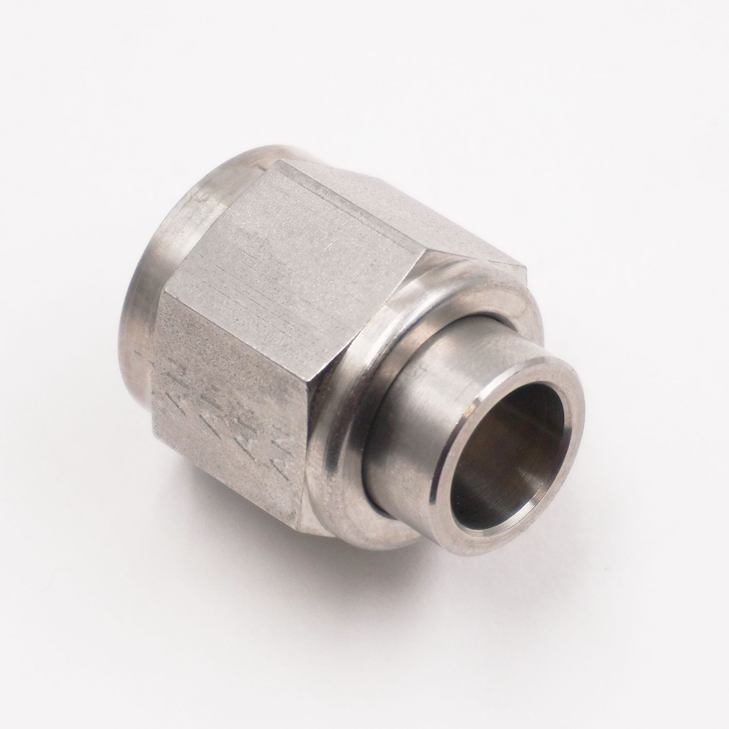 Stainless A/C Weld-On: #10 Female Nut w/ O-Ring To 1/2&quot; Stainless Tube (Stainless Steel) - 15040