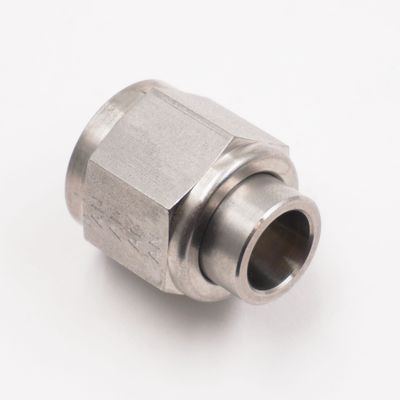 Stainless A/C Weld-On: #10 Female Nut w/ O-Ring To 1/2&quot; Stainless Tube (Stainless Steel) - 15040