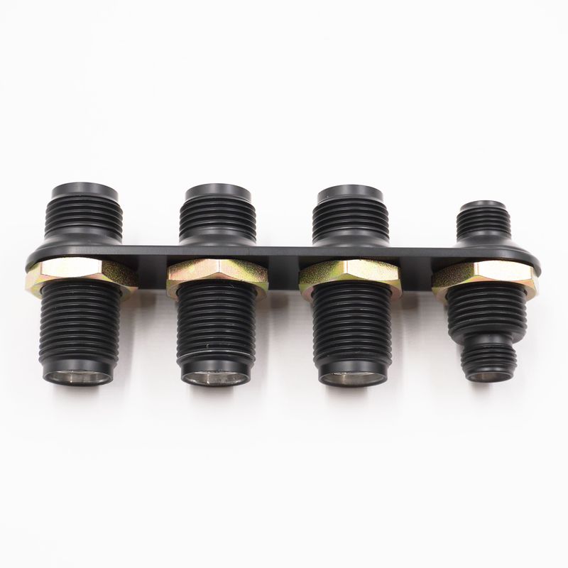 Pure Stealth Streamline 4-Way Inline Bulkhead #6-#10 - X386600-MBA