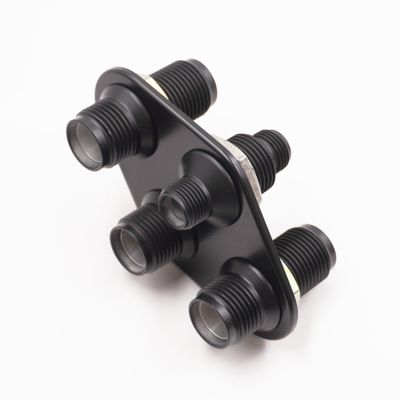 Pure Stealth Streamline 4-Way Diamond Bulkhead #6-#10 - X388600-MBA