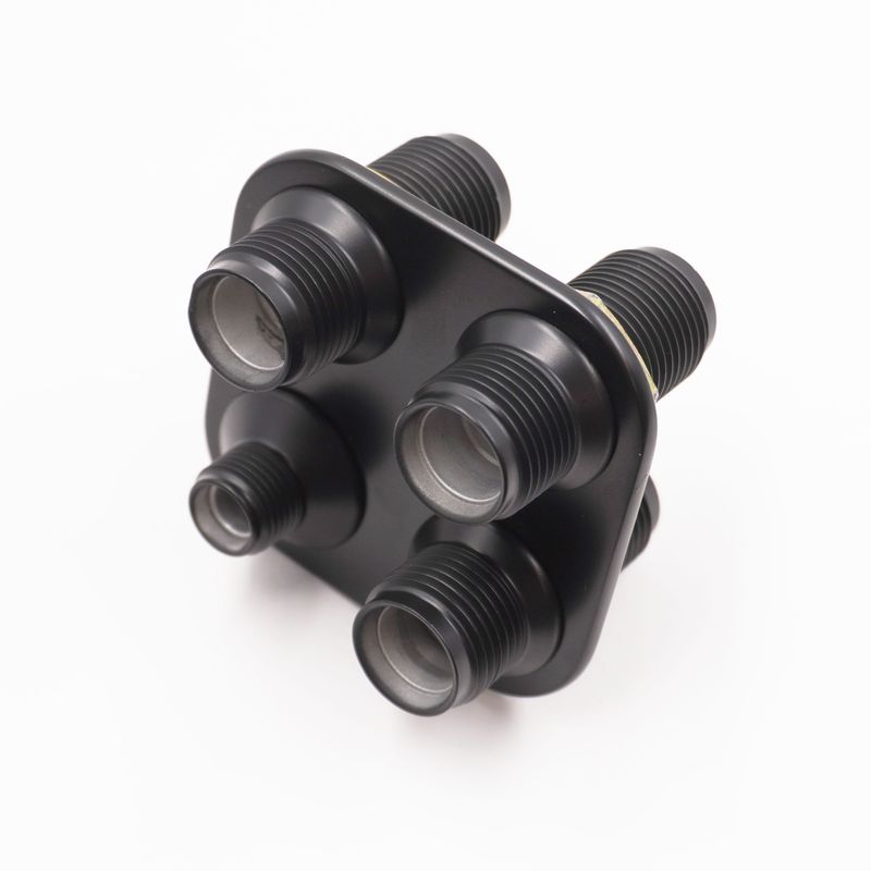 Pure Stealth Streamline 4-Way Bulkhead #6-#10 - X384600-MBA