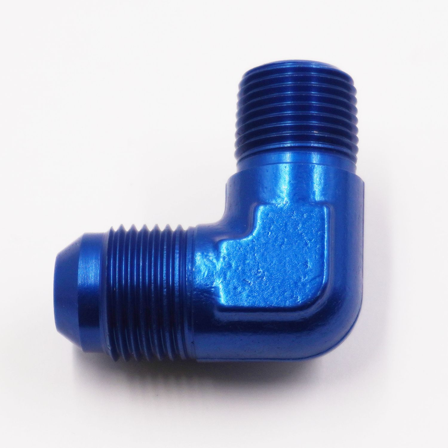 Adapter:  -8 AN Male x 3/8 NPT Male x 90° (Aluminum) - 822-08D