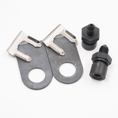 Pure Stealth Brake Line Tab Kit: 2 Bulkhead Adapters (3/16 Female Inverted Flare x -3 AN Male), -2 Tabs, 2 Clips &amp; 2 Bulkheads. - Steel -  X2140