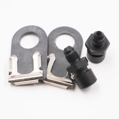 Pure Stealth Brake Line Tab Kit: 2 Bulkhead Adapters (3/16 Female Inverted  Flare x -4AN Male), -2 Tabs, 2 Clips &amp; 2 Bulkheads - Steel - X2170