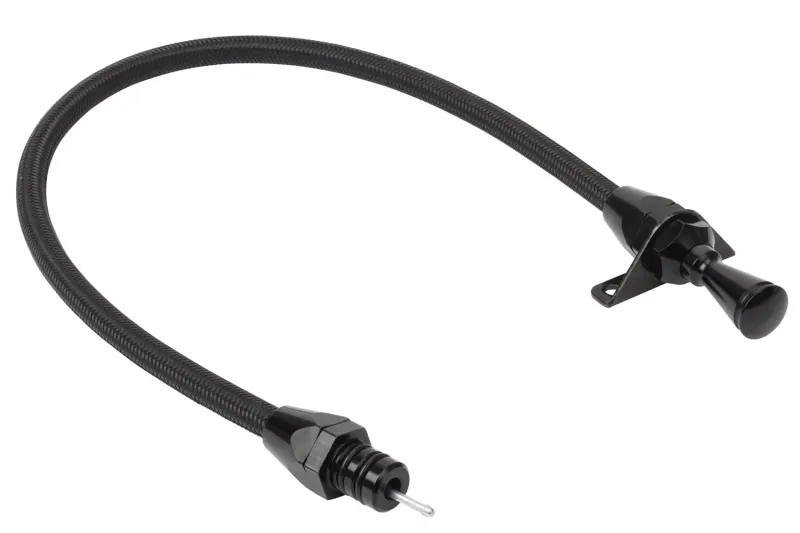 Pure Stealth Lokar 24&quot; Transmission Dipstick (10L80) Firewall Mount - XXTD-310L80FM-