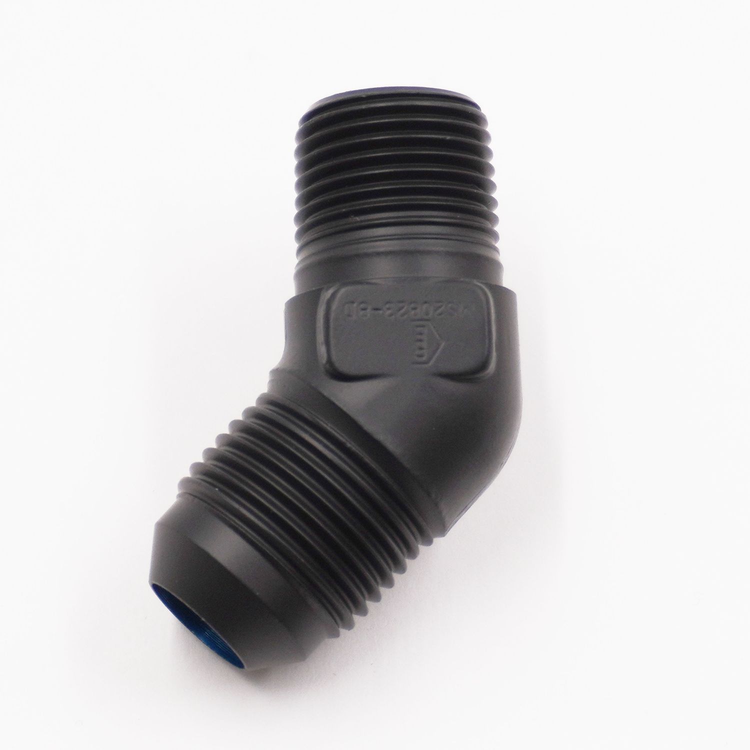 Pure Stealth Adapter: -8AN x 3/8&quot; NPT x 45° (Aluminum) - X823-08D