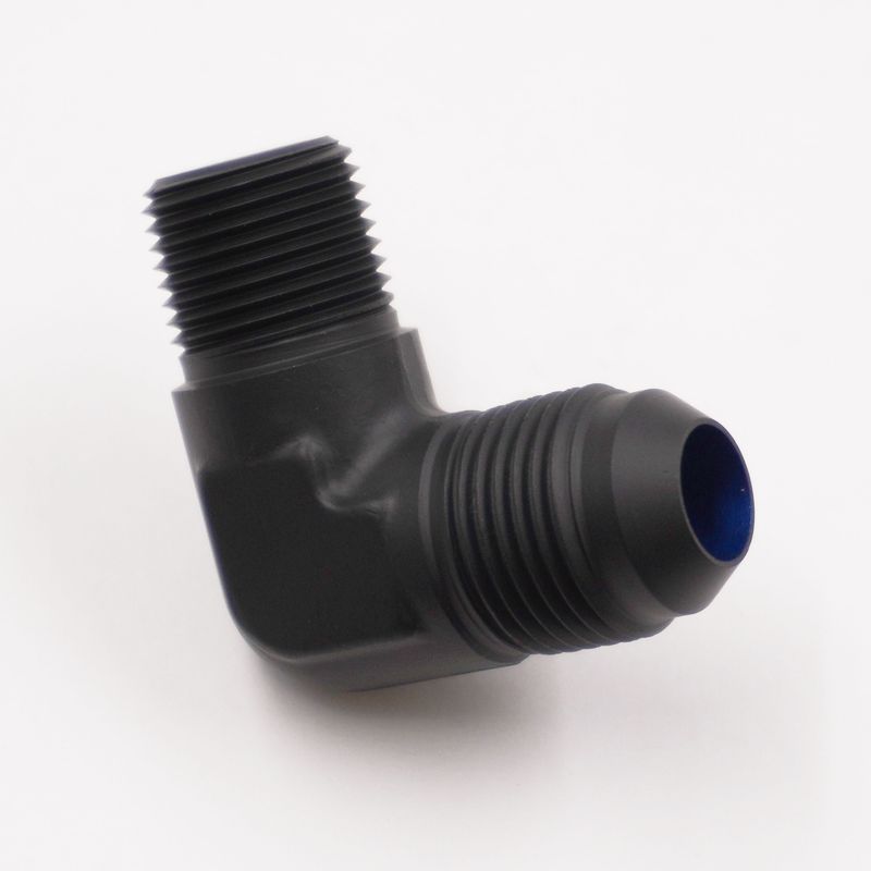 Pure Stealth Adapter:  -8AN x 3/8&quot; NPT x 90° (Aluminum) - X822-08D