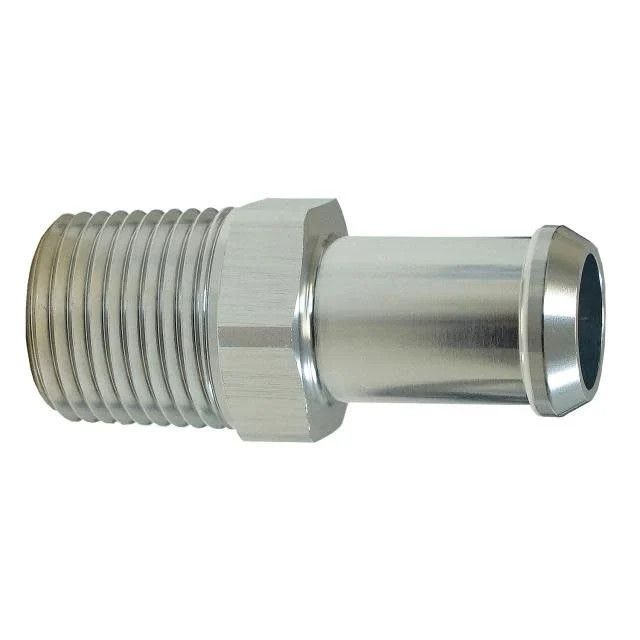 1/2&quot; NPT x 5/8&quot; Heater Hose Barb Adapter Fitting (Aluminum) - 341081