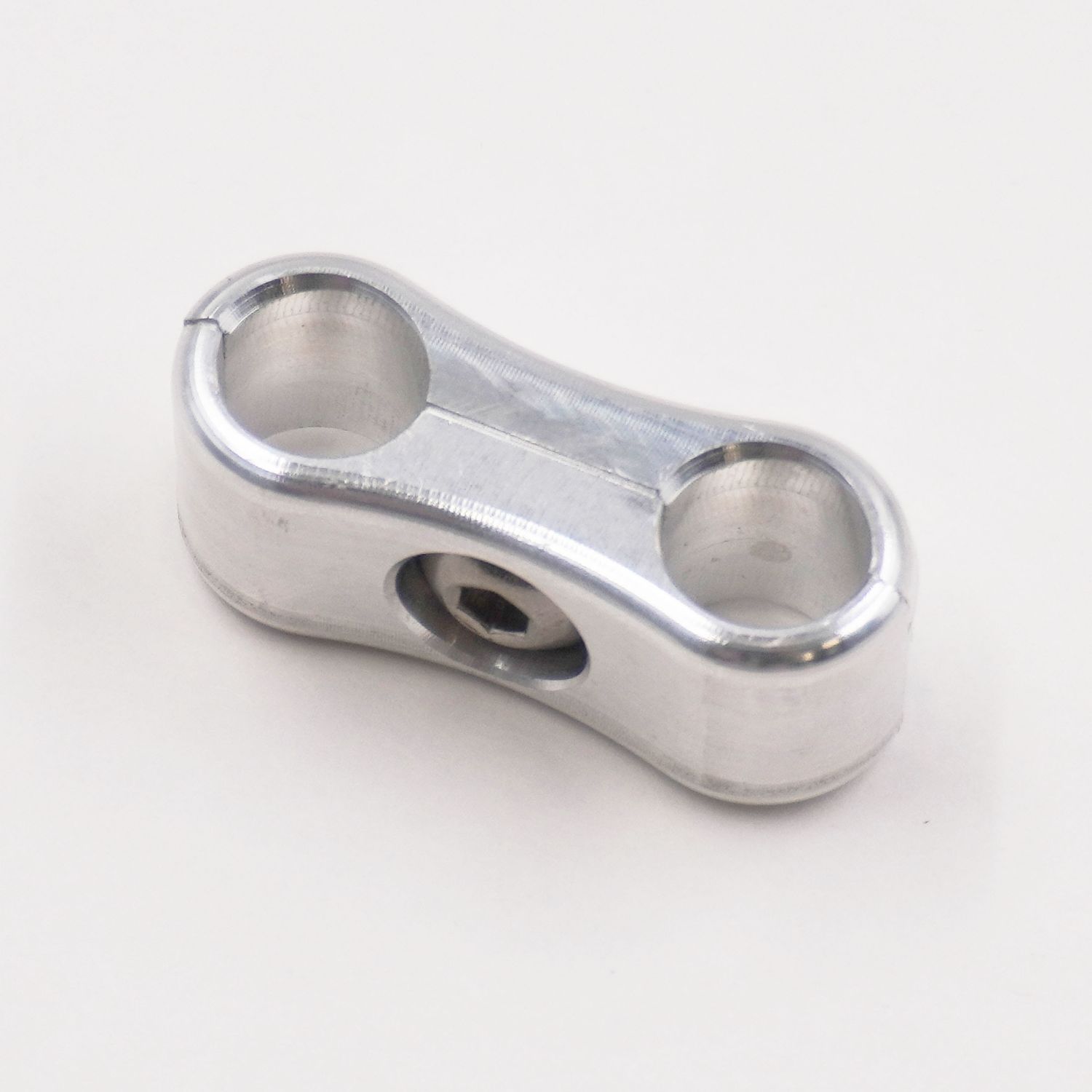 Billet Aluminum Floating Double Line Clamp - .375&quot; x .375&quot; - 8301