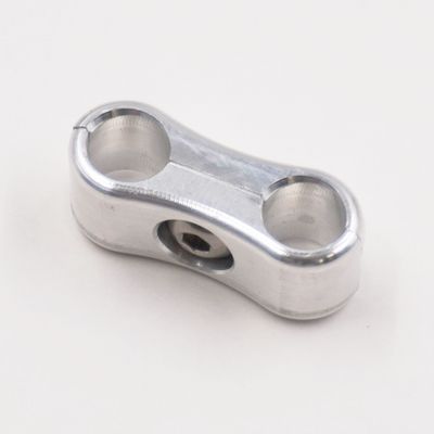 Billet Aluminum Floating Double Line Clamp - .375&quot; x .375&quot; - 8301
