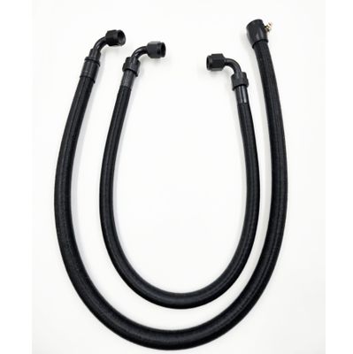 Pure Stealth Power Steering Hose Kit - 90° on Box/Rack &amp; 90° on Pump