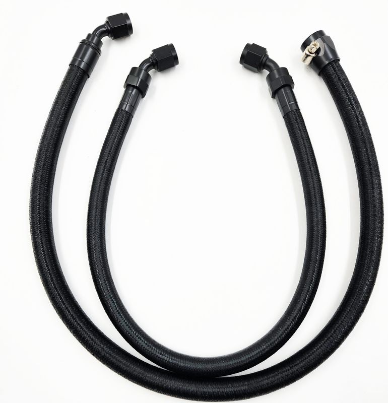 Pure Stealth Power Steering Hose Kit - 45° on Box/Rack &amp; 45° on Pump