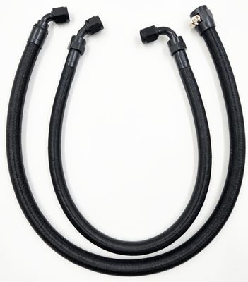 Pure Stealth Power Steering Hose Kit - 45° on Box/Rack &amp; 90° on Pump