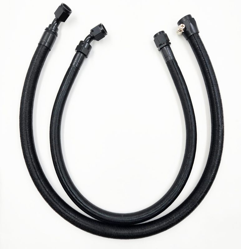 Pure Stealth Power Steering Hose Kit - 45° on Box/Rack &amp; 180° on Pump