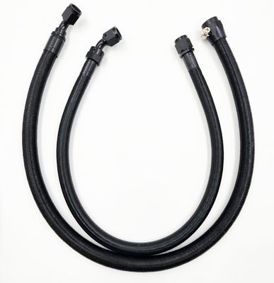 Pure Stealth Power Steering Hose Kit - 45° on Box/Rack &amp; 180° on Pump