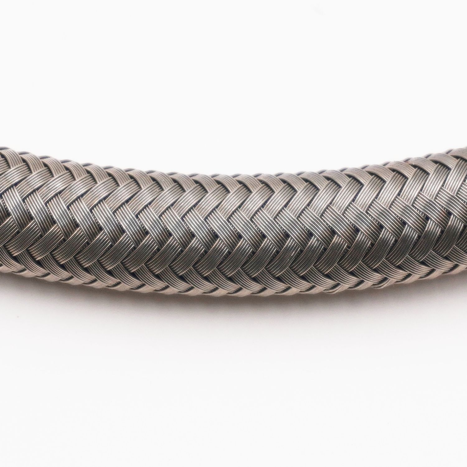 -6 TFE (3/8) Stainless Braided High Pressure Teflon hose (per foot)    (Black conductive)