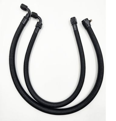 Pure Stealth Power Steering Hose Kit - 90° on Box/Rack &amp; 180° on Pump