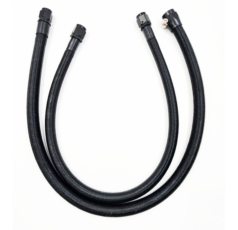 Pure Stealth Power Steering Hose Kit - 180° on Box/Rack &amp; 180° on Pump
