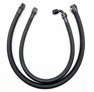 Pure Stealth Power Steering Hose Kit - 180° on Box/Rack &amp; 90° on Pump