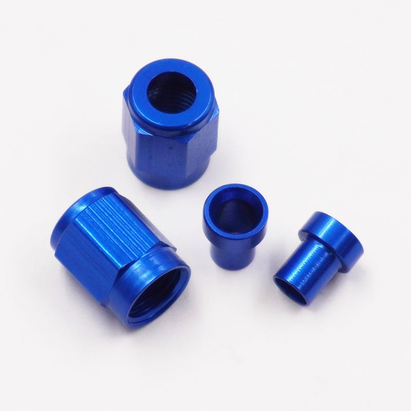 -3AN Tube Nut &amp; Tube Sleeve Kit (Aluminum) - 100-03ALUM