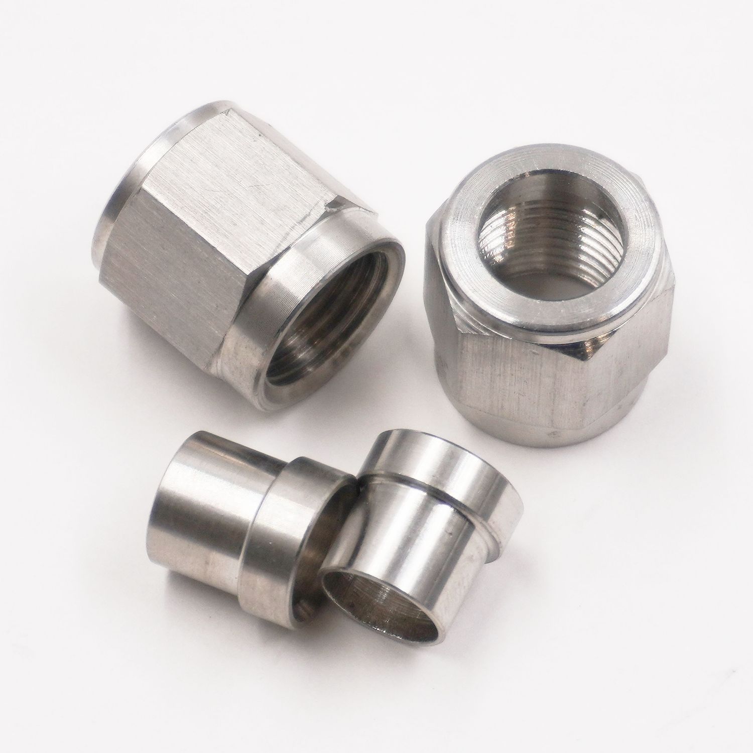 -6AN Tube Nut &amp; Tube Sleeve Kit (Stainless) - 100-06STAIN