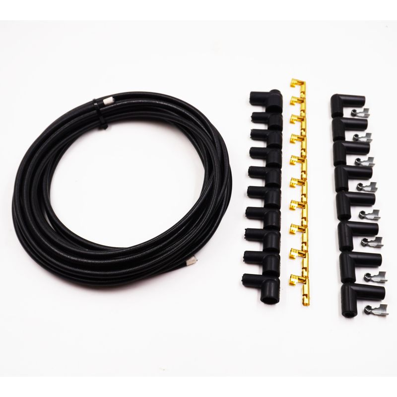 Pure Heritage Cloth Covered V8 Ignition Wire Kit - Conventional Distributor &amp; Coil - 70-IGN-COIL-KIT