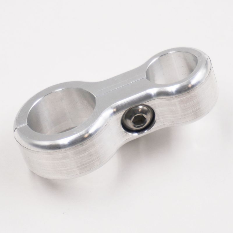 Billet Aluminum Floating Double Line Clamp - .750&quot; x .540&quot; - 8302
