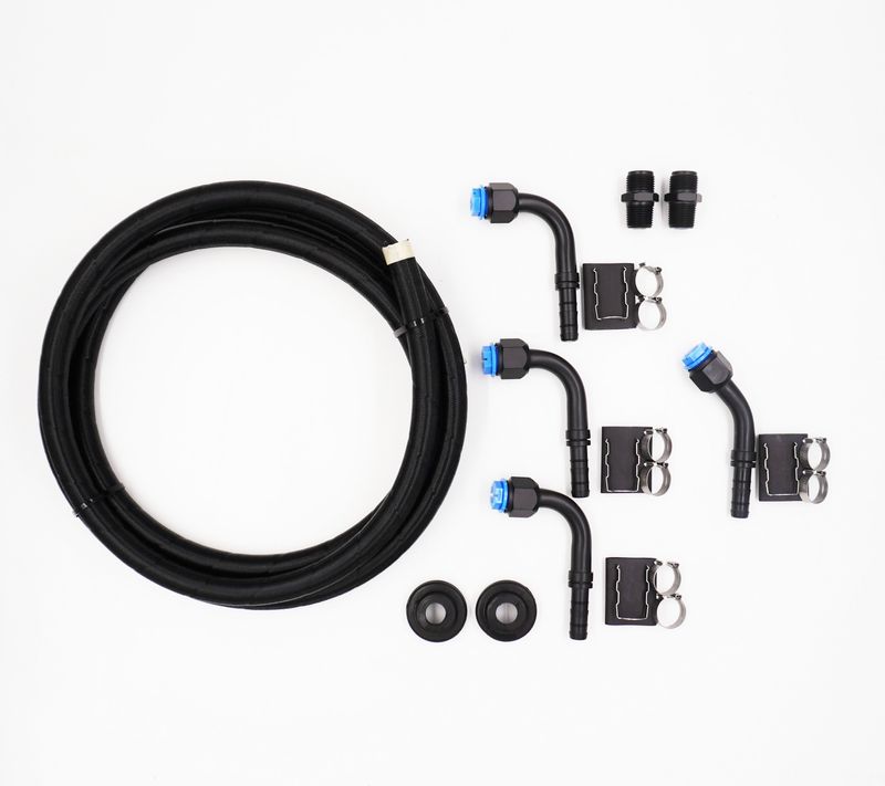 Pure Stealth Universal E-Z Clip Heater Hose Kit - 1/2 NPT Adapters - Braided Hose - XX41400-12