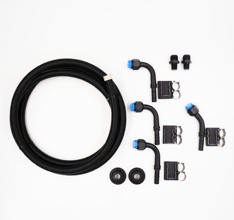 Pure Stealth Universal E-Z Clip Heater Hose Kit - 3/8 NPT Adapters - Braided Hose - XX41400-38