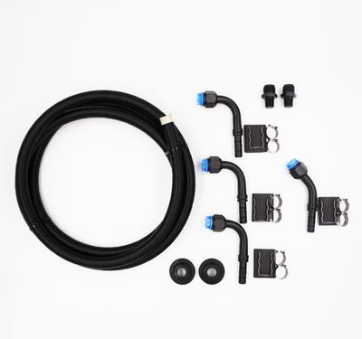Pure Stealth Universal E-Z Clip Heater Hose Kit - 3/8 NPT Adapters - Braided Hose - XX41400-38
